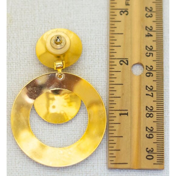 Vintage Large Creative Circular Dangle Earring - F1 - Picture 3 of 3